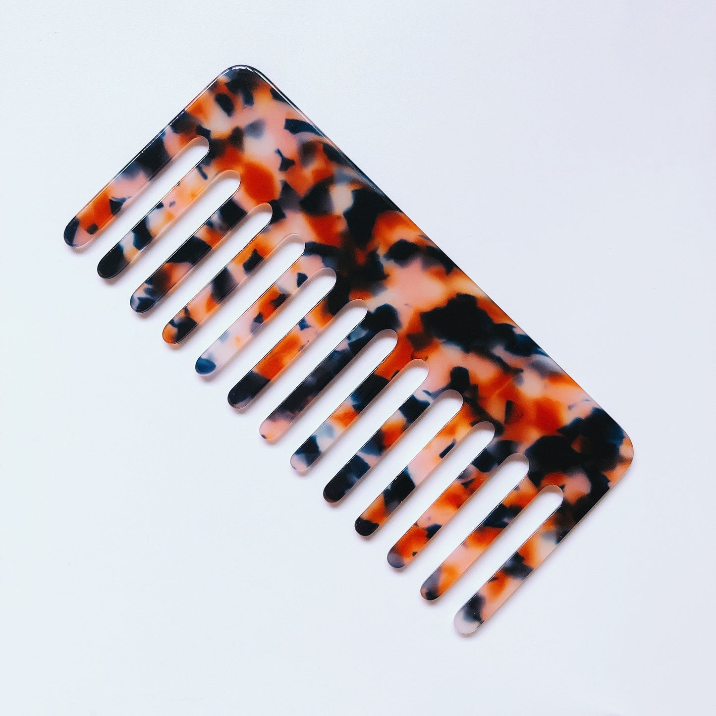 Wide Tooth Leopard Print Hairdressing Comb