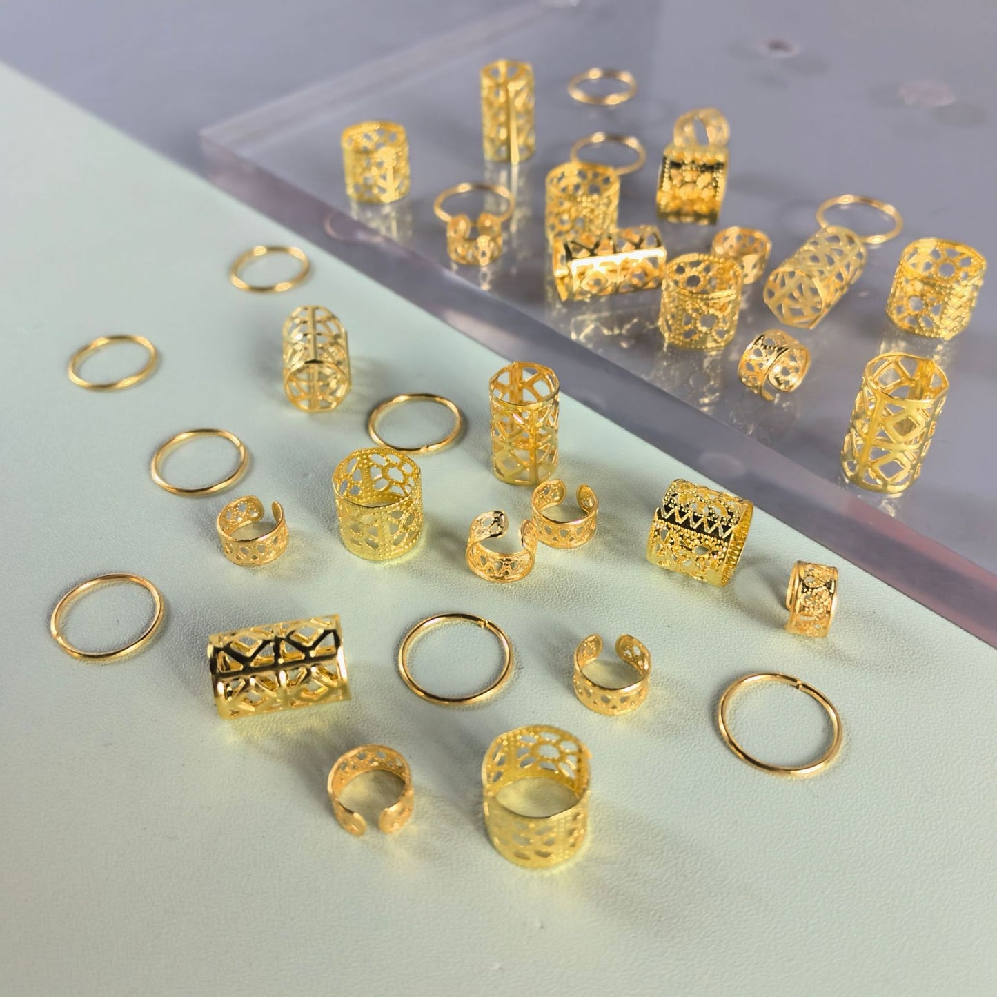 80 Metal Hair Rings DIY Dirty Braid Buckle Rings Accessories Styling Tools