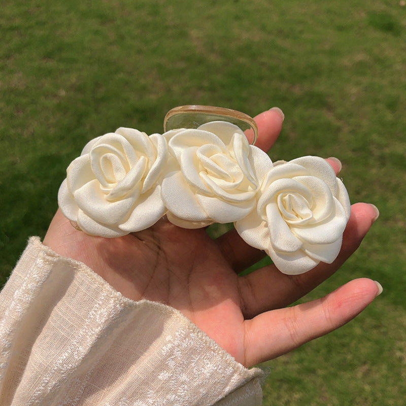 Milk White Sweet Summer New INS Premium Feel Back Head Hair Clip