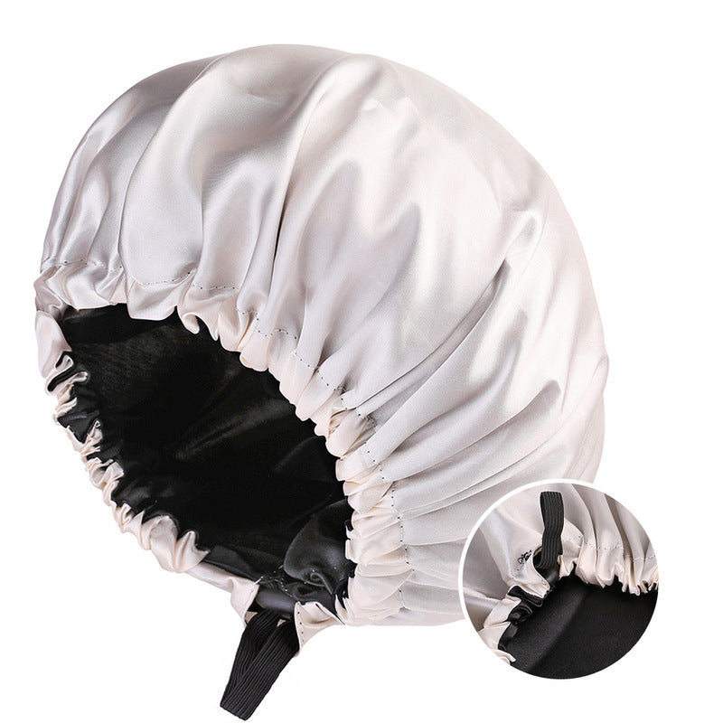 New Women's Fashion Double-layer Satin Sleeping Hat- Soft & Comfortable