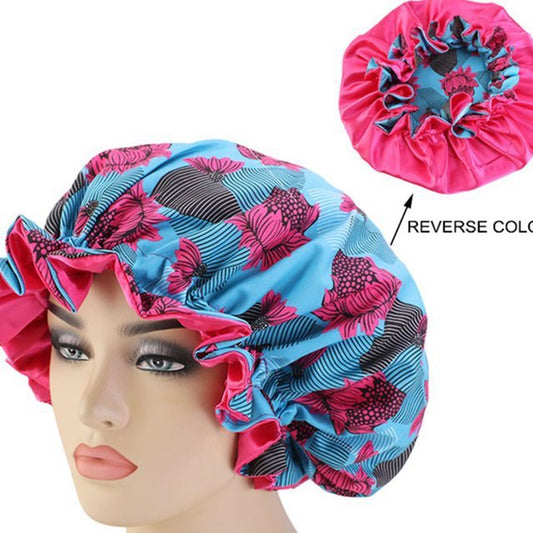 African Pattern Print Bonnet Women Night Sleep Cap