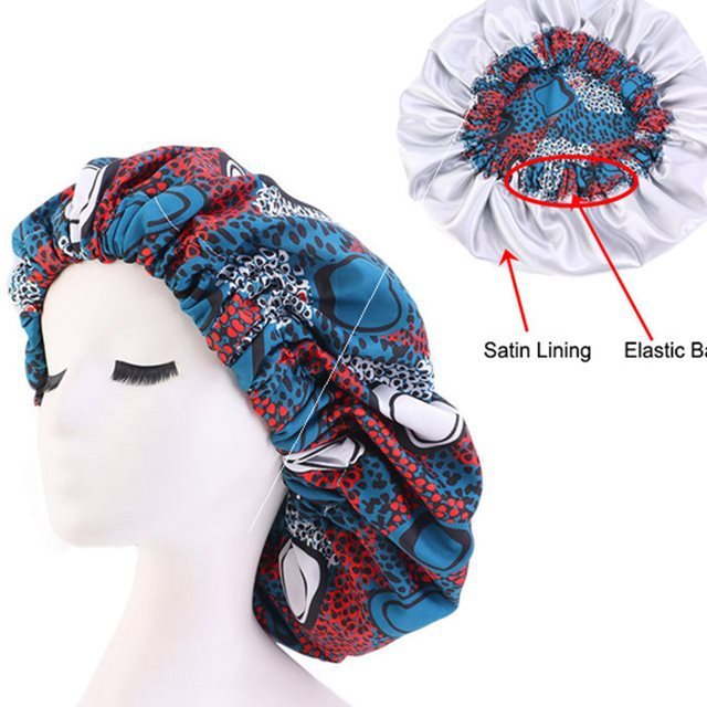 African Pattern Print Bonnet Women Night Sleep Cap