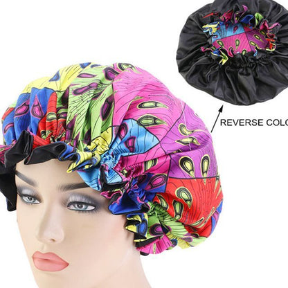 African Pattern Print Bonnet Women Night Sleep Cap