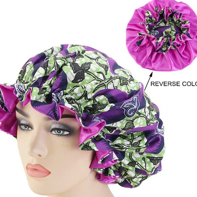 African Pattern Print Bonnet Women Night Sleep Cap