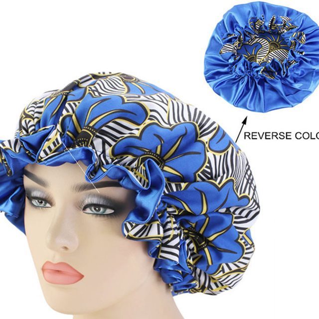 African Pattern Print Bonnet Women Night Sleep Cap