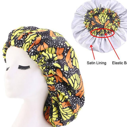 African Pattern Print Bonnet Women Night Sleep Cap