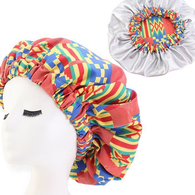 African Pattern Print Bonnet Women Night Sleep Cap