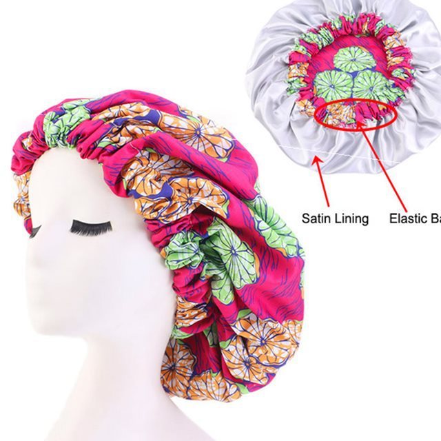 African Pattern Print Bonnet Women Night Sleep Cap