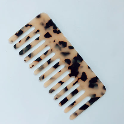 Wide Tooth  Leopard Print Hairdressing Comb