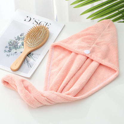Coral Fleece Shower Cap Soft, Breathable And Absorbent Headscarf Towel
