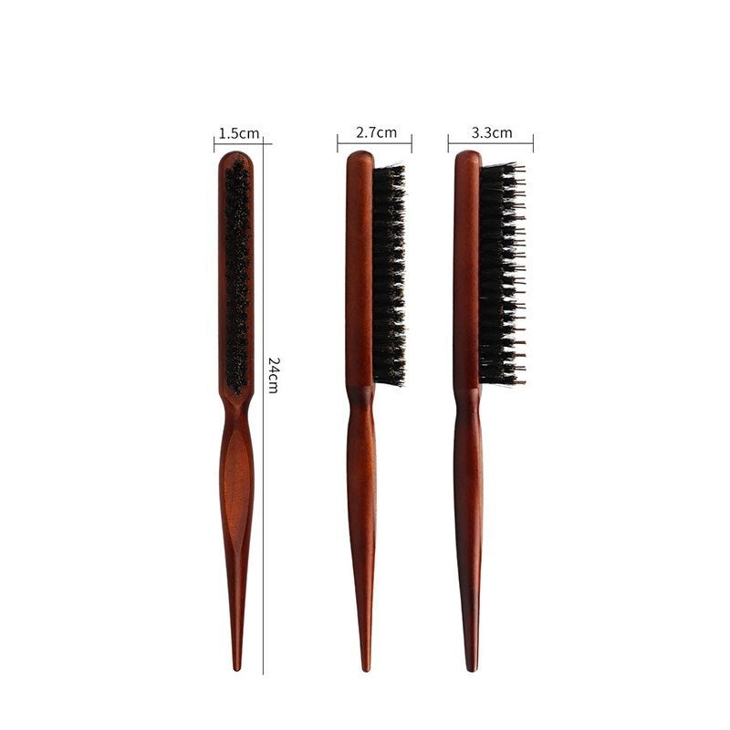 Makeup Artist Modeling Studio Updo Hair Bristle Wooden Rod Single Row Comb