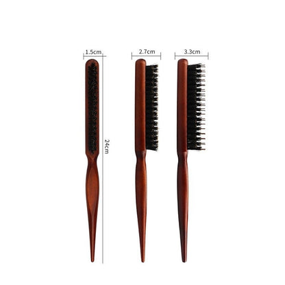 Makeup Artist Modeling Studio Updo Hair Bristle Wooden Rod Single Row Comb