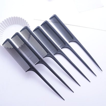Black pointed tail comb beauty tool