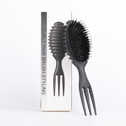 Curl Defining Bounce Hair Brush Boar Bristle Comb Detangling Shaping Hairbrushes Professional Salon Home Styling Comb