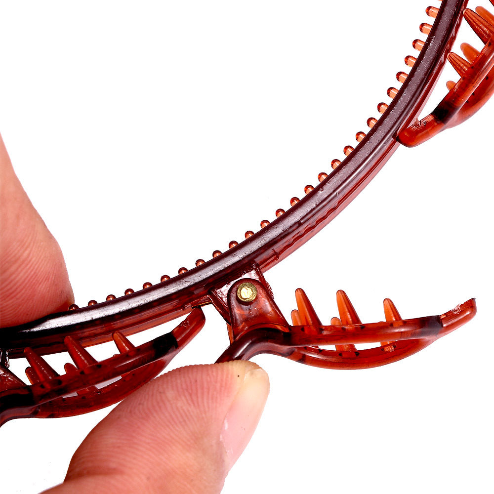 Multi-layer hollow woven bangs headband