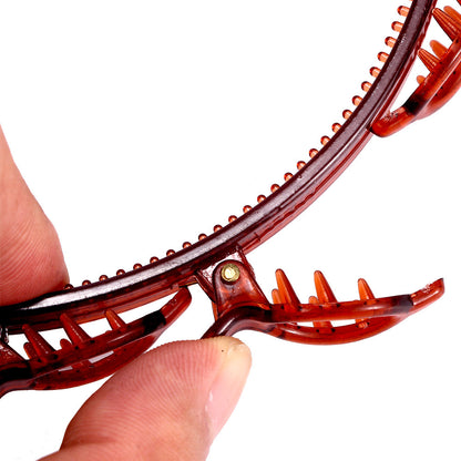 Multi-layer hollow woven bangs headband