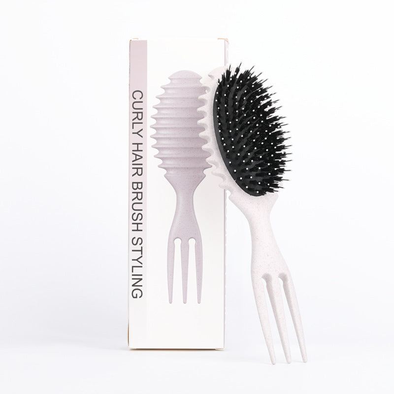 Curl Defining Bounce Hair Brush Boar Bristle Comb Detangling Shaping Hairbrushes Professional Salon Home Styling Comb