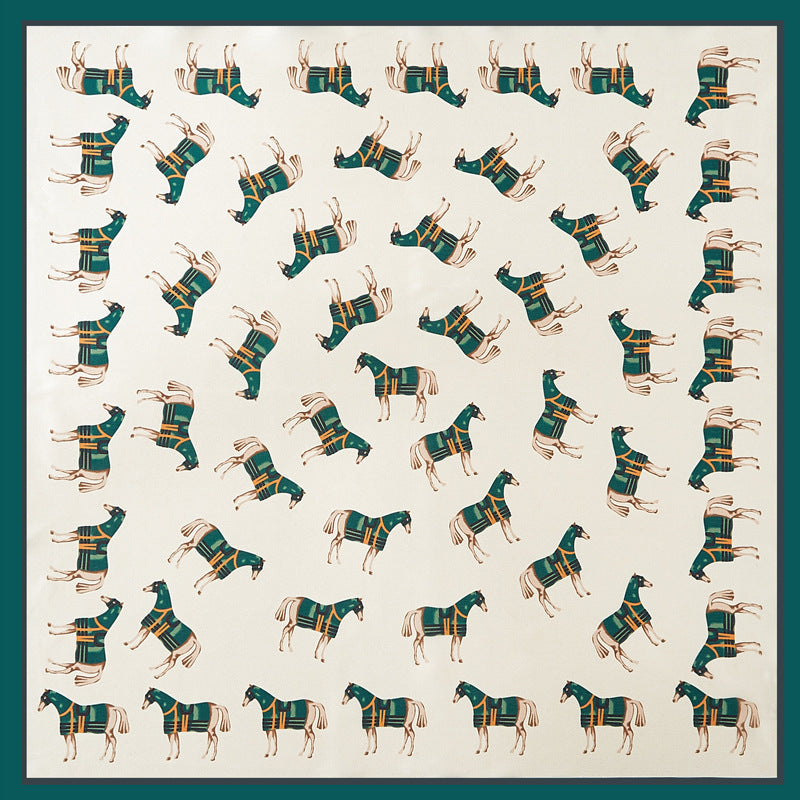 Silk Satin Printed Scarf Scarf Shawl