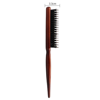 Makeup Artist Modeling Studio Updo Hair Bristle Wooden Rod Single Row Comb