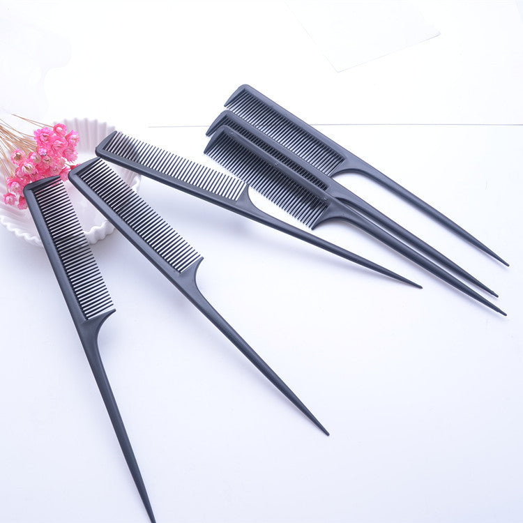 Black pointed tail comb beauty tool