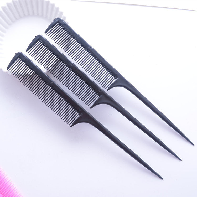 Black pointed tail comb beauty tool