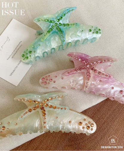 Original Design Stereo Acetate Starfish Hair Claw