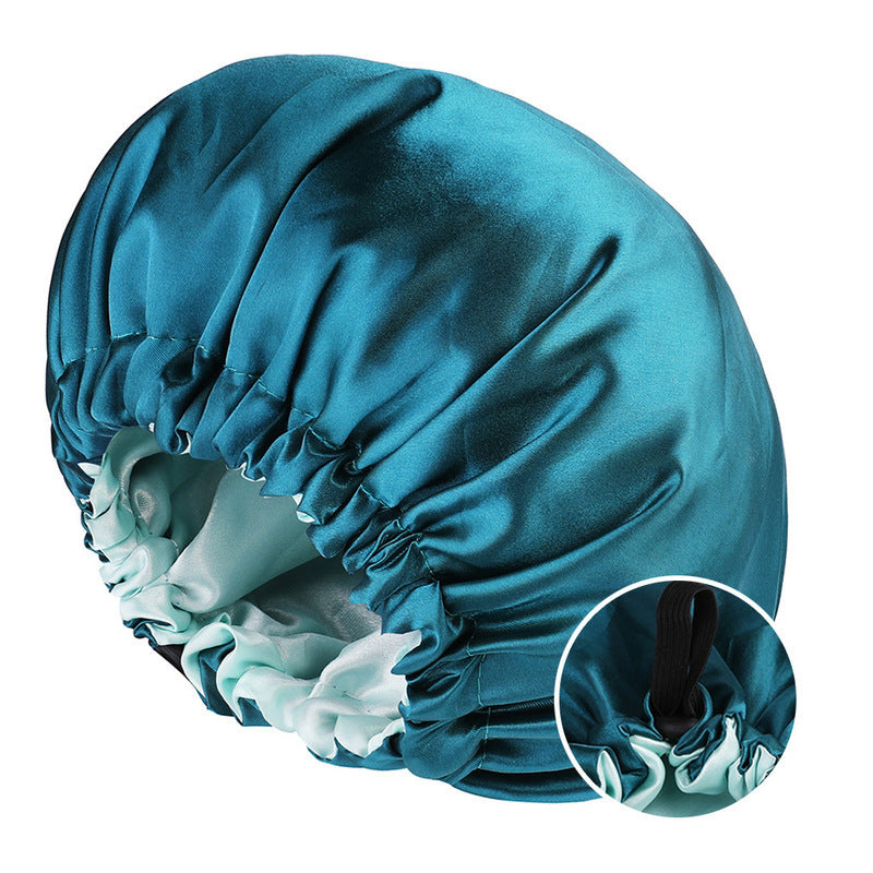 New Women's Fashion Double-layer Satin Sleeping Hat- Soft & Comfortable