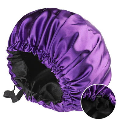 New Women's Fashion Double-layer Satin Sleeping Hat- Soft & Comfortable