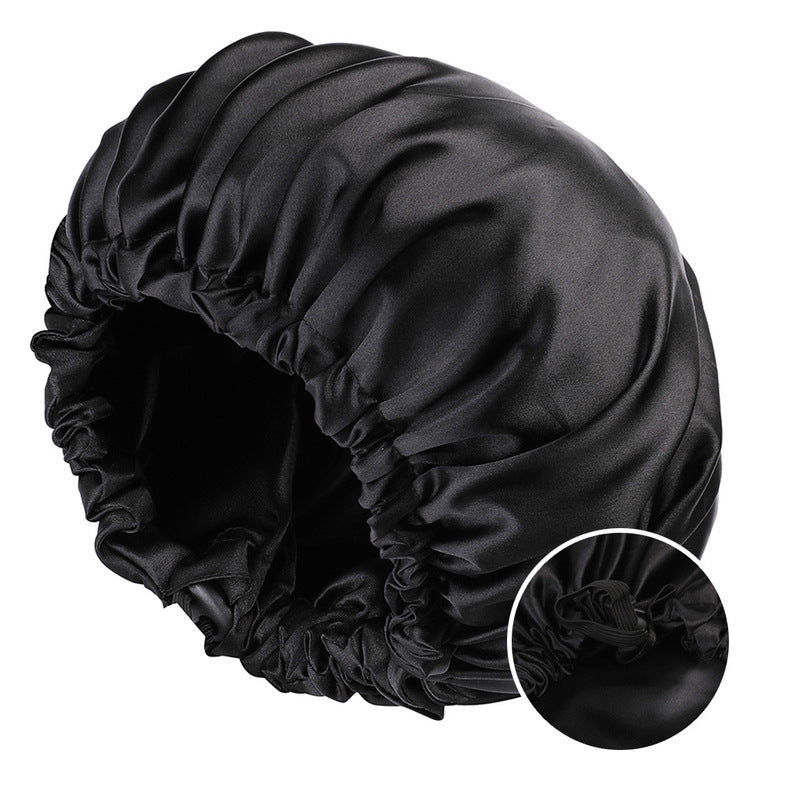 New Women's Fashion Double-layer Satin Sleeping Hat- Soft & Comfortable