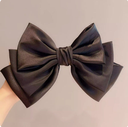 Bow Barrettes Long Pearl Spring Clip