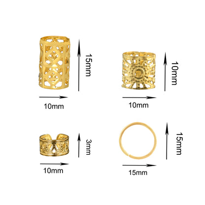 80 Metal Hair Rings DIY Dirty Braid Buckle Rings Accessories Styling Tools