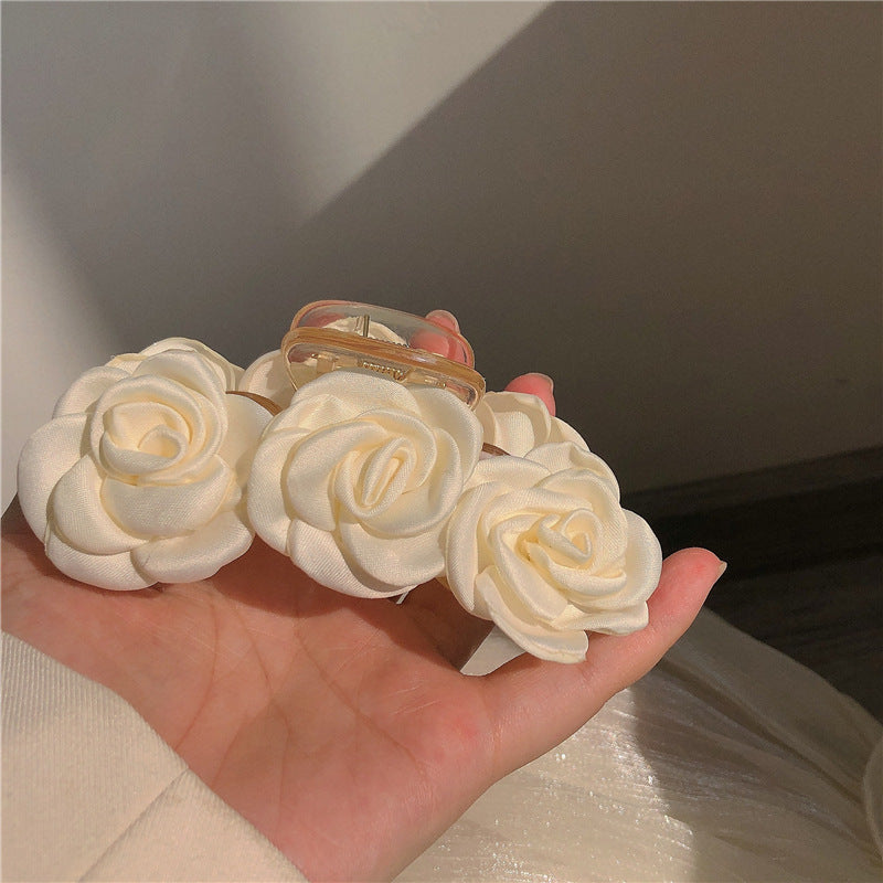 Milk White Sweet Summer New INS Premium Feel Back Head Hair Clip