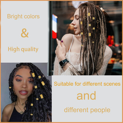 80 Metal Hair Rings DIY Dirty Braid Buckle Rings Accessories Styling Tools