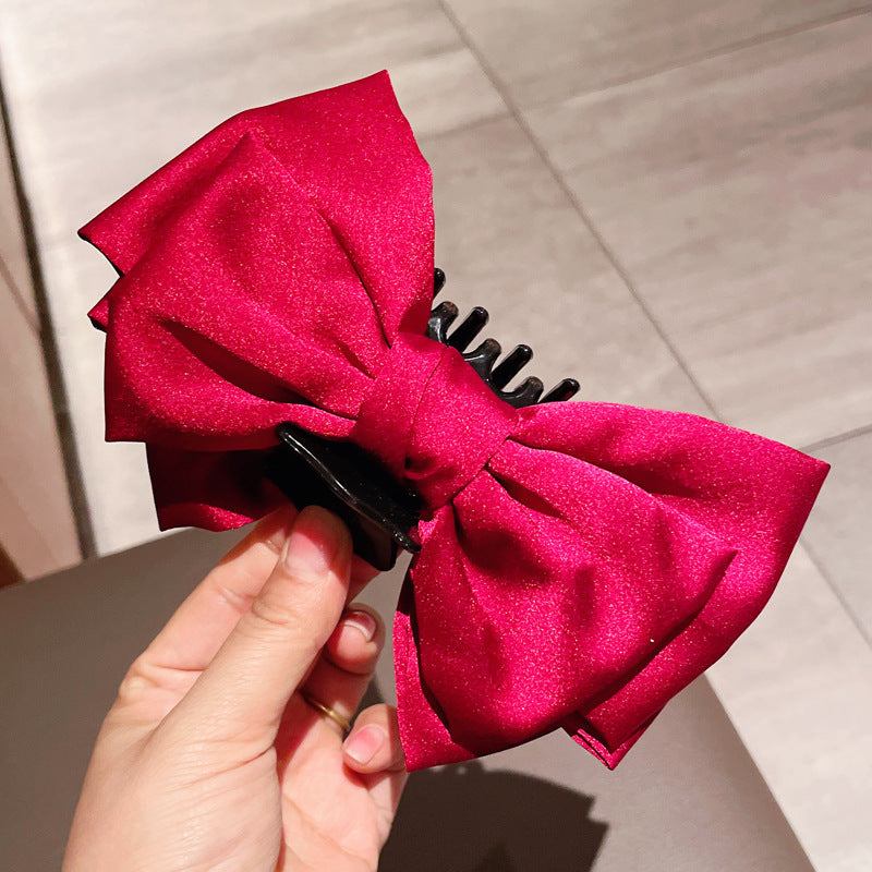 Graceful Bow Mesh Hair Claw Headdress