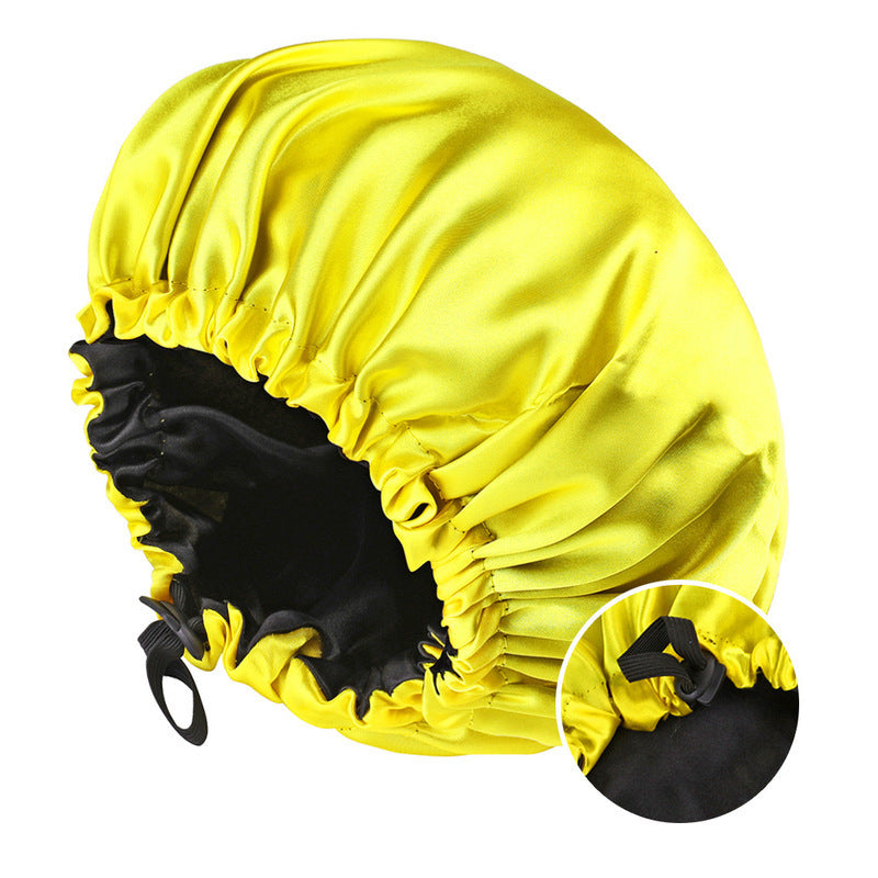 New Women's Fashion Double-layer Satin Sleeping Hat- Soft & Comfortable