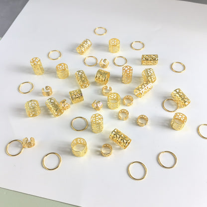80 Metal Hair Rings DIY Dirty Braid Buckle Rings Accessories Styling Tools