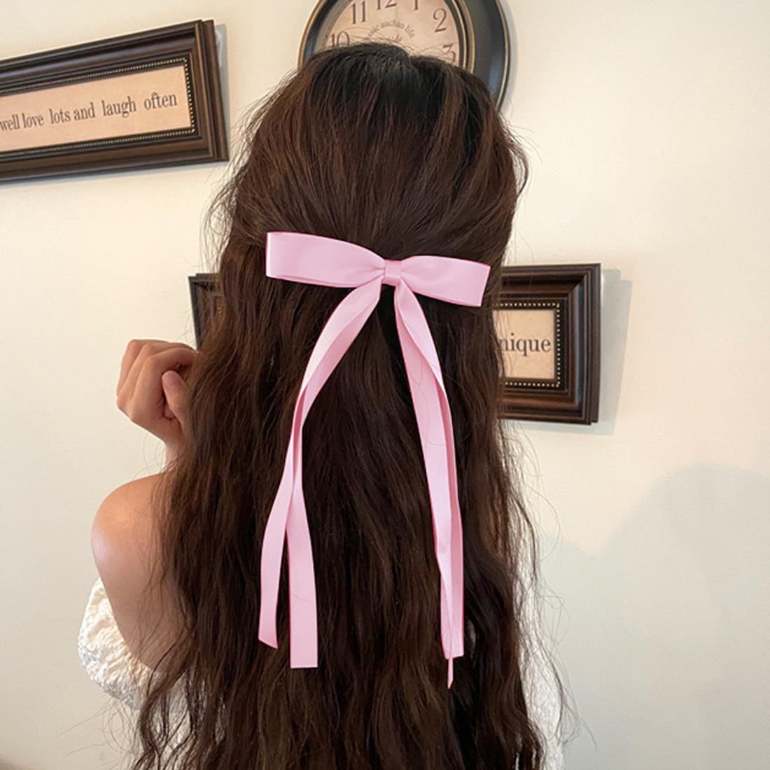 4-piece Women's Ribbon Bowknot Barrettes Back Head Word Duckbill Clip Hair Clip Headdress