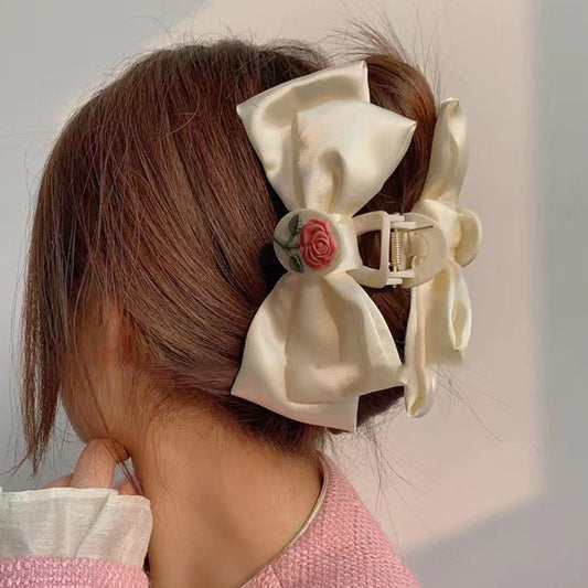 Graceful Bow Mesh Hair Claw Headdress