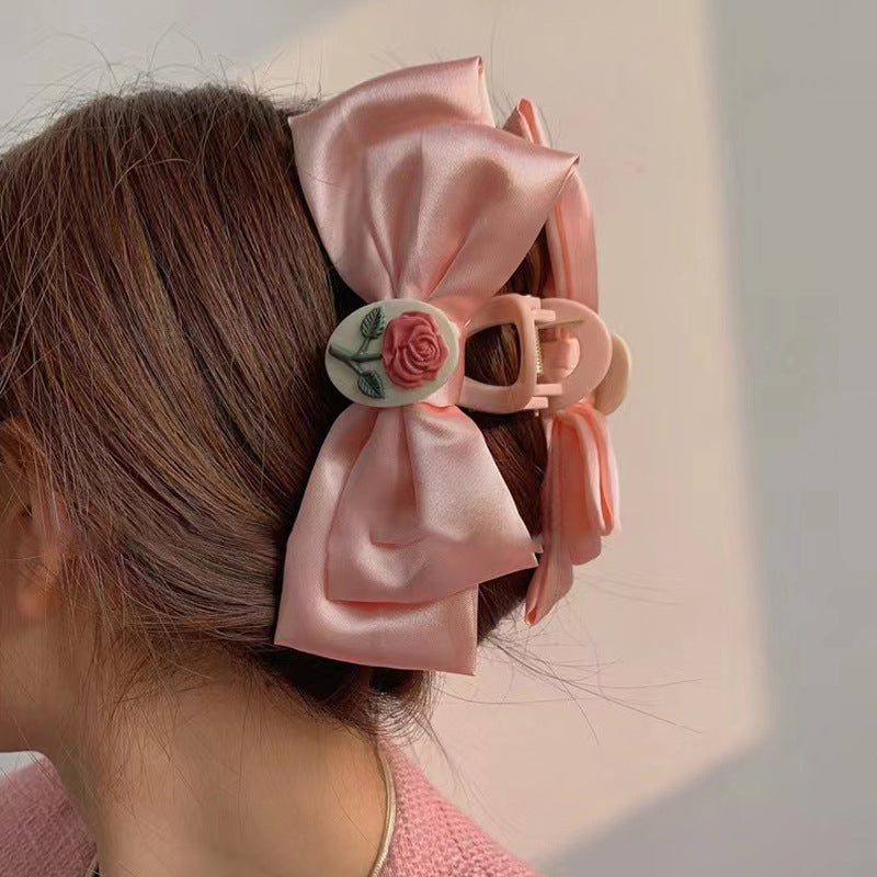 Graceful Bow Mesh Hair Claw Headdress