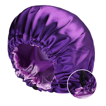 New Women's Fashion Double-layer Satin Sleeping Hat- Soft & Comfortable